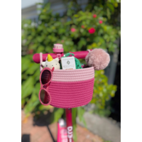 Panier pour trottinette Micro - coton robuste - fixation facile - Rose