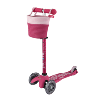 Panier pour trottinette Micro - coton robuste - fixation facile - Rose