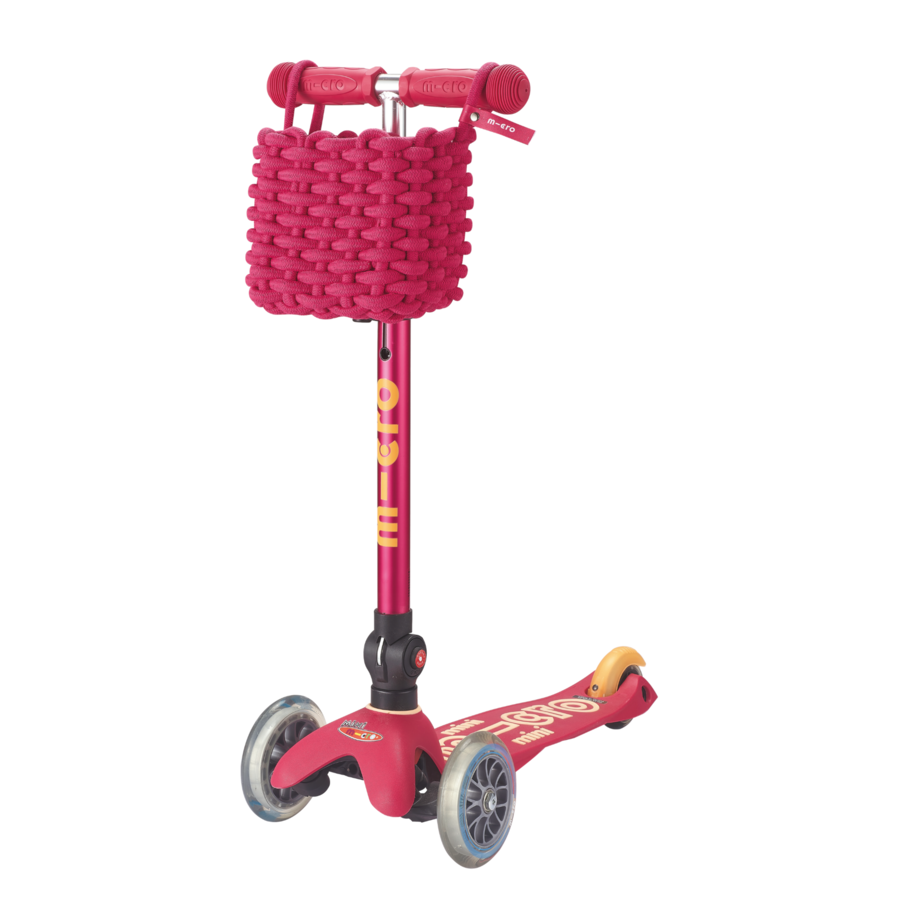 Panier pour trottinette Micro ECO - fait main - coton - Rose