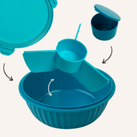 Yumbox Poke Love Bowl - 3 sections - removable divider