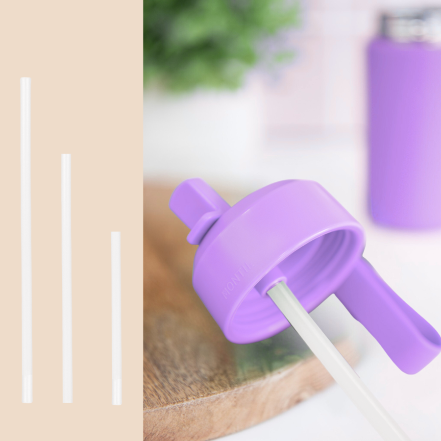 MontiiCo HDPE Straw for Fusion Sipper Lid 2.0 - Various sizes - BPA-free - Reusable