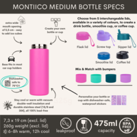 MontiiCo Fusion Base Isotherme Universelle 475 ml - moyenne - sans bouchon