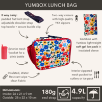 Yumbox Lunch Bag - waterafstotend - handige vakjes - lichtgewicht