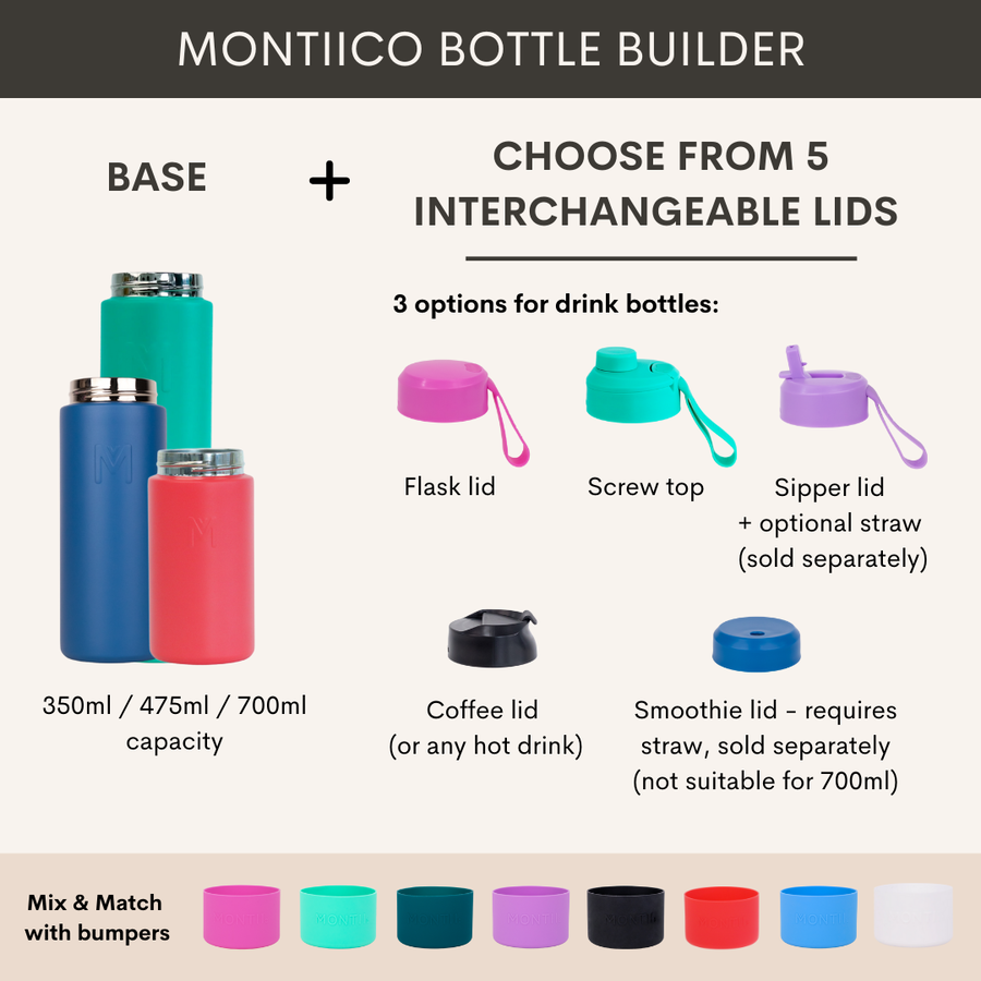 MontiiCo Fusion Universele Thermos Fles 350 ml - klein - zonder dop