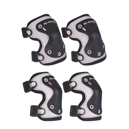 Micro Genouillères et coudières Micro réfléchissantes Noir