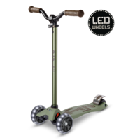 Maxi Micro step Deluxe Pro LED - 3-wiel kinderstep - Olive groen