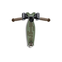 Trottinette Maxi Micro Deluxe Pro LED - trottinette enfant 3 roues - Vert olive