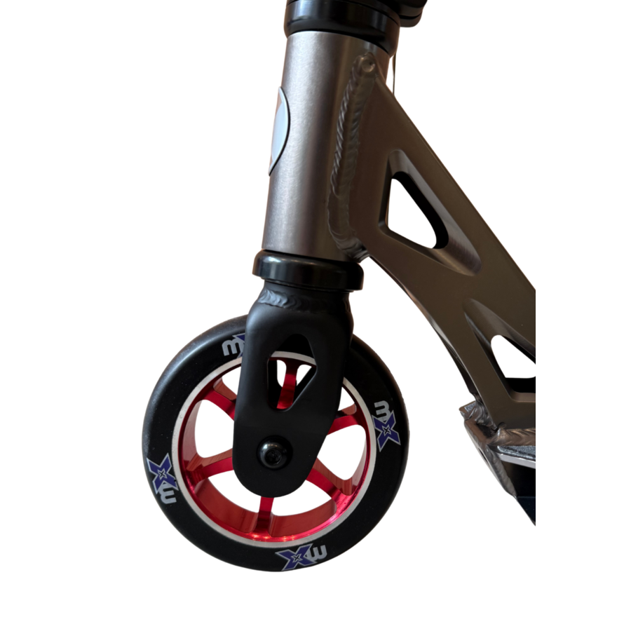 Micro Maverick - Trottinette freestyle pour enfants à 2 roues - Légère - Édition limitée - Gris/Rouge