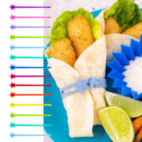 Lunch Punch Silicone Wrap Bands - Secure Closure - Flexible and Durable