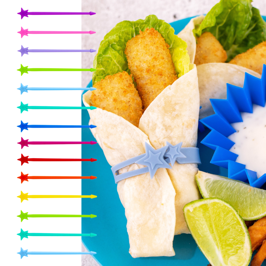 Lunch Punch Silicone Wrap Bands - Secure Closure - Flexible and Durable