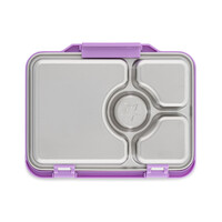 Yumbox Prêt RVS - 4 vakken - lekvrije Bento broodtrommel - duurzame, voedselveilige materialen