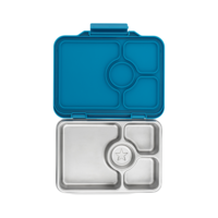 Yumbox Prêt Acier inoxydable - 4-compartiments - Boîte à lunch bento étanche - matériaux durables et sûrs pour les aliments