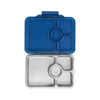 Yumbox Prêt Acier inoxydable - 4-compartiments - Boîte à lunch bento étanche - matériaux durables et sûrs pour les aliments