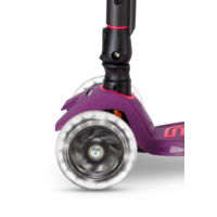 Trottinette Maxi Micro Deluxe pliable LED - trottinette enfant 3 roues - Violet Rose Néon