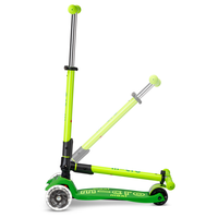 Trottinette Maxi Micro Deluxe pliable LED - trottinette enfant 3 roues - Jaune Vert Néon