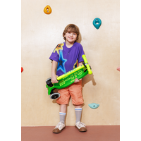 Maxi Micro scooter Deluxe foldable LED - 3-wheel children's scooter - Yellow Green Neon