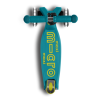 Trottinette Maxi Micro Deluxe pliable LED - trottinette enfant 3 roues - Vert Pétrole