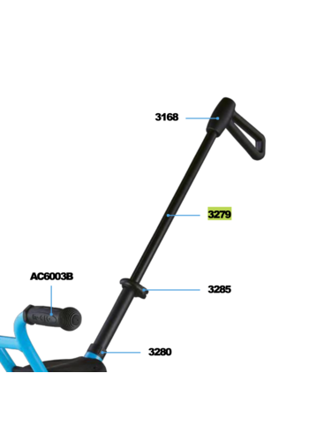 Micro bovendeel handlebar black Trike xl (3279)