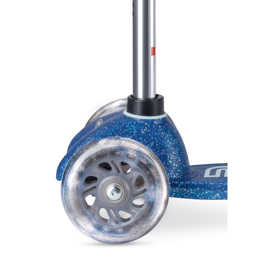 Mini Micro step Deluxe Galaxy Glitter LED - 3-wiel kinderstep - Blauw
