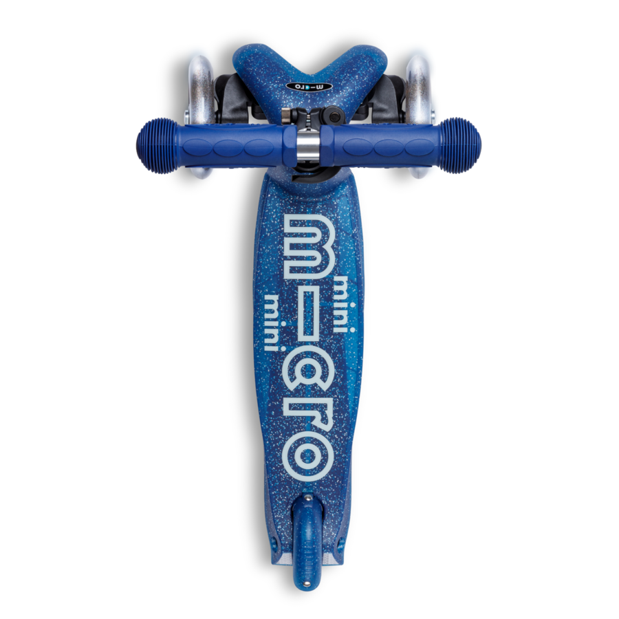 Trottinette Mini Micro Deluxe Galaxy Glitter LED - trottinette enfant 3 roues - Bleu