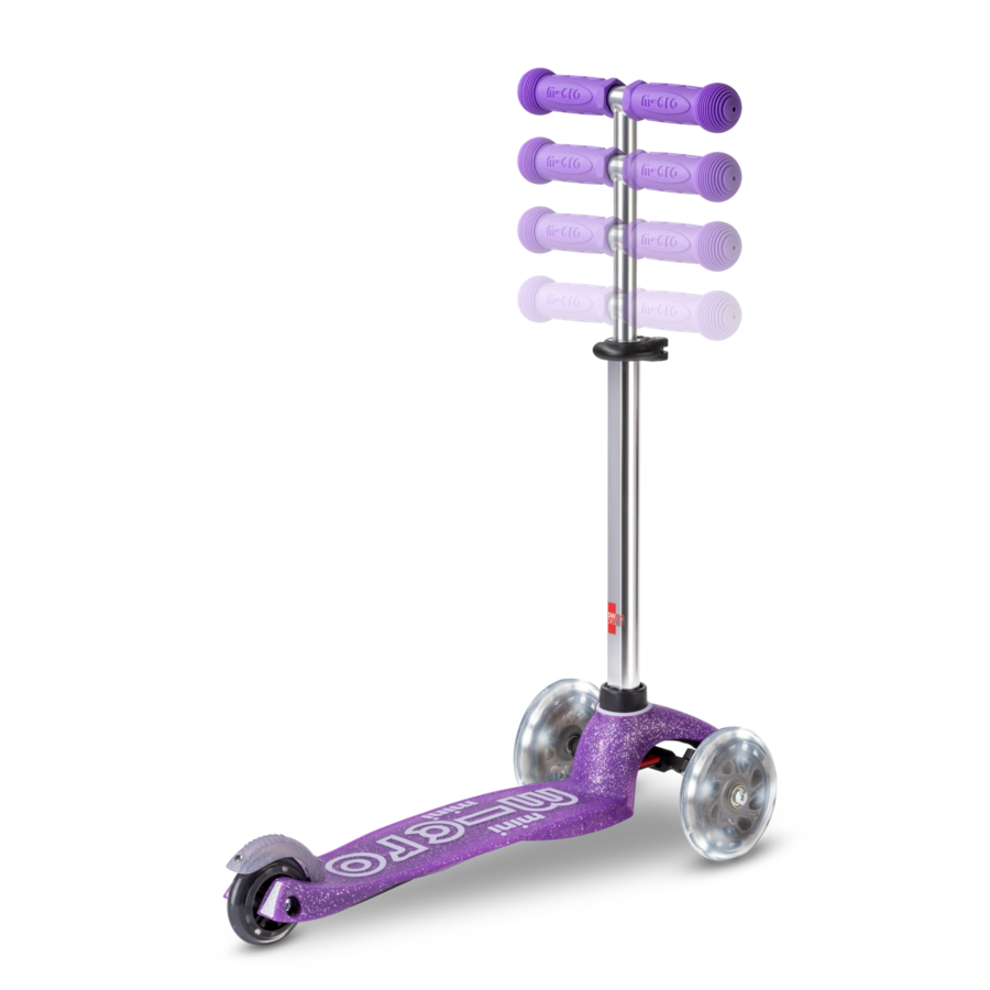 Trottinette Mini Micro Deluxe Fairy Glitter LED - trottinette enfant 3 roues - Violet