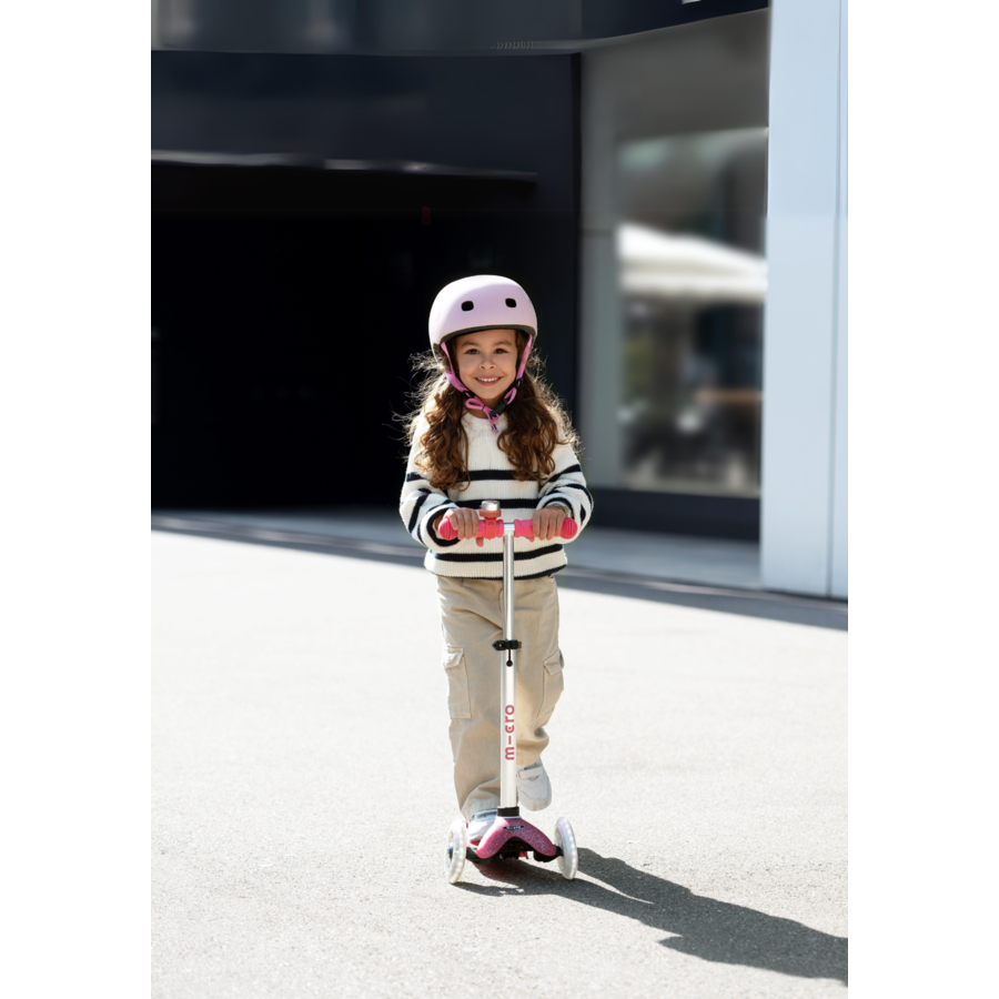 Mini Micro step Deluxe Fairy Glitter LED - 3-wiel kinderstep - Roze