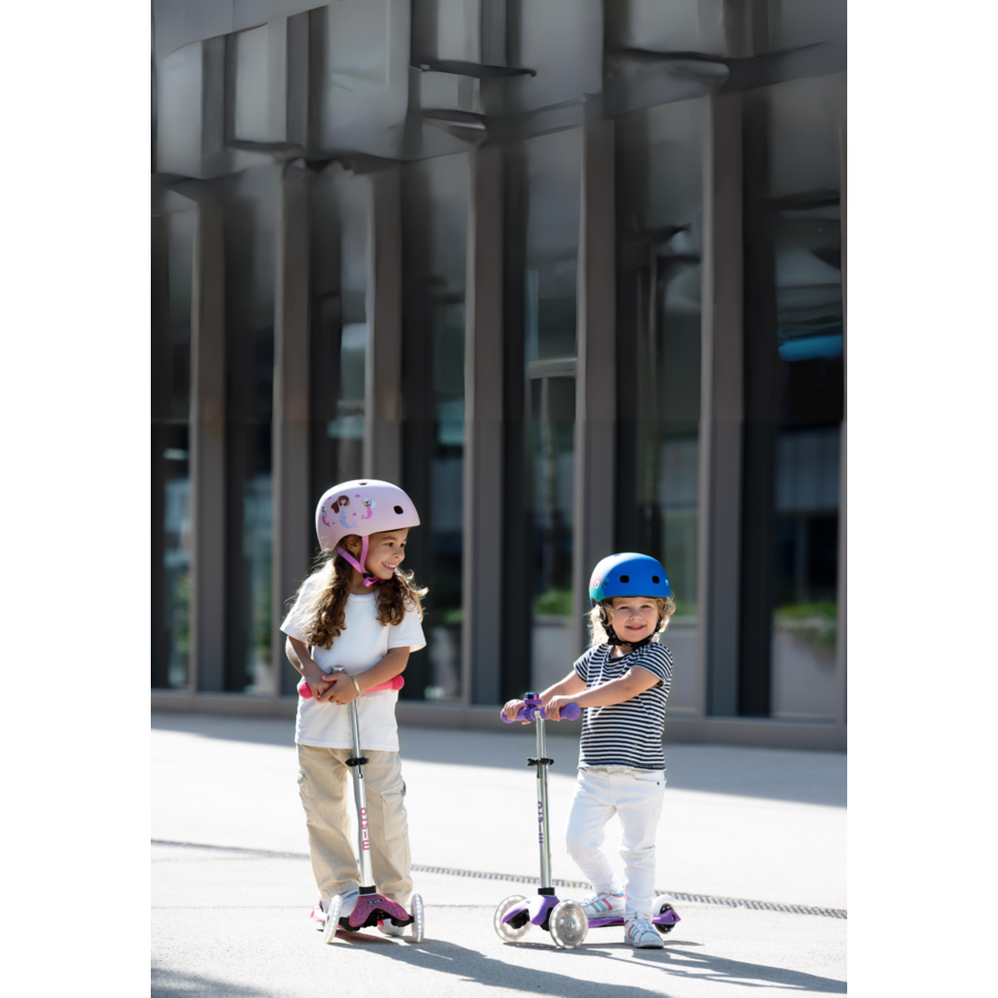 Mini Micro step Deluxe Fairy Glitter LED - 3-wiel kinderstep - Roze