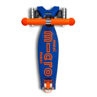 Trottinette Maxi Micro Deluxe pliable LED - trottinette enfant 3 roues - Bleu Orange Néon