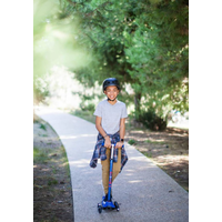 Trottinette enfant 3 roues Maxi Micro Deluxe - Bleu/Rouge