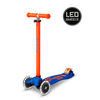 Micro Maxi Micro scooter Deluxe LED - 3-wheel children's scooter - Blue Orange neon