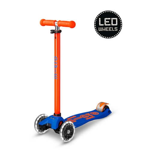 Micro Maxi Micro scooter Deluxe LED blue orange neon