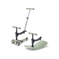 Mini Micro 6in1 scooter Rock & Go LED - Olive green- multifunctional: rocker - ride-on - scooter - Green