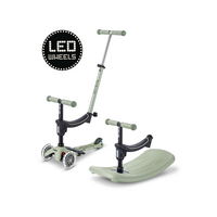 Mini Micro 6in1 step Rock & Go LED - multifunctioneel: hobbel - ride-on - step - Olijf groen