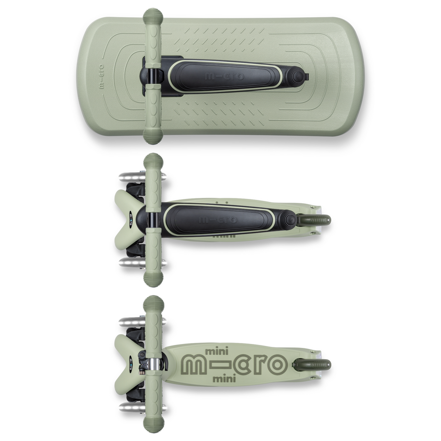 Mini Micro 6in1 step Rock & Go LED - Olive groen - multifunctioneel: hobbel - ride-on - step - Groen