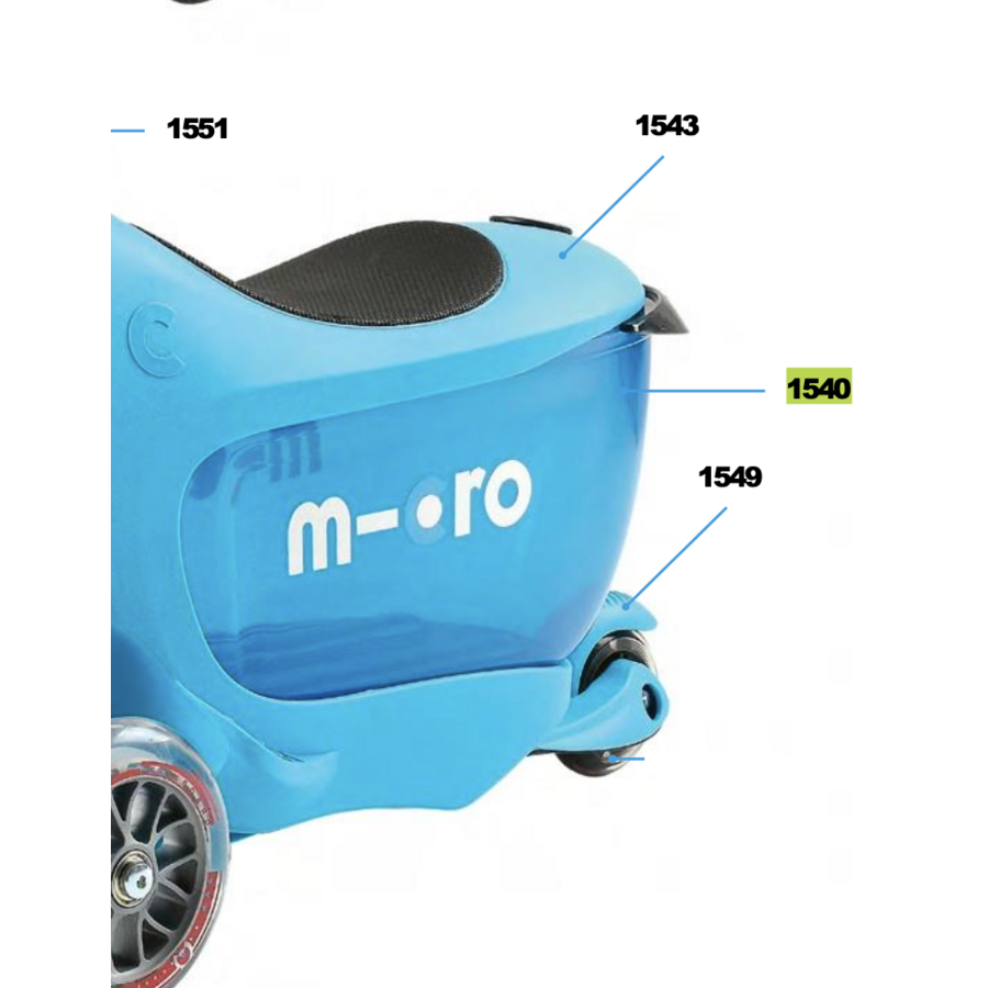 boîte de rangement trottinette Micro Mini2Go - bleu (1540)