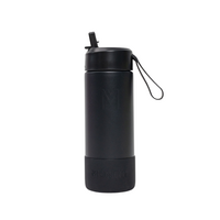 MontiiCo Bouteille Isotherme Sipper – 475 ml – Acier Inoxydable – avec sangle de transport, paille en inox et bumper – Gamme Fusion