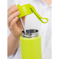 MontiiCo Bouteille Isotherme Sipper – 700 ml – Acier Inoxydable – avec sangle de transport, paille en inox et bumper – Gamme Fusion