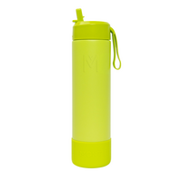 MontiiCo thermo Drinkfles Sipper - 700 ml - RVS - met draagriem, RVS rietje en bumper - Fusion range