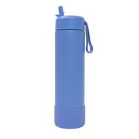 MontiiCo thermo Drinkfles Sipper - 700 ml - RVS - met draagriem, RVS rietje en bumper - Fusion range