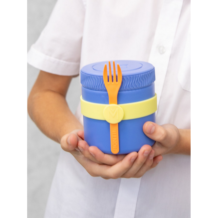 MontiiCo Bande de Couverts en Silicone - s’adapte parfaitement aux bocaux alimentaires MontiiCo et à la Bento 2