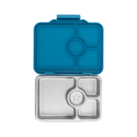 Yumbox Prêt RVS - 4 vakken - lekvrije Bento broodtrommel - duurzame, voedselveilige materialen