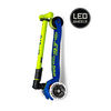 Micro Trottinette Maxi Micro Deluxe pliable LED - trottinette enfant 3 roues - Bleu Jaune Néon