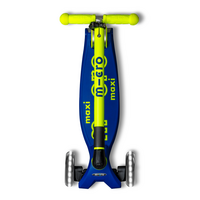 Trottinette Maxi Micro Deluxe pliable LED - trottinette enfant 3 roues - Bleu Jaune Néon