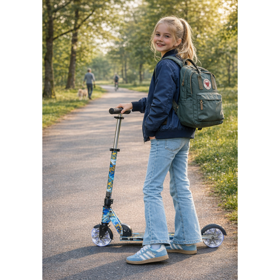 Micro Sprite LED - 2-wheel foldable scooter - Art Collection - Star night