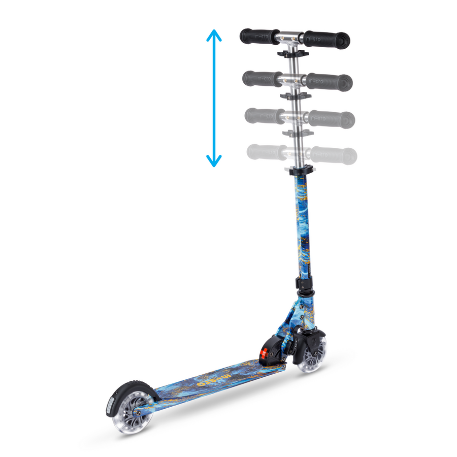 Micro Sprite LED - trottinette pliable 2 roues - Collection d'art - Nuit étoilée