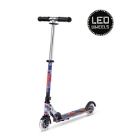 Micro Sprite LED - trottinette pliable 2 roues - Collection d'art - Glow Intercosmique