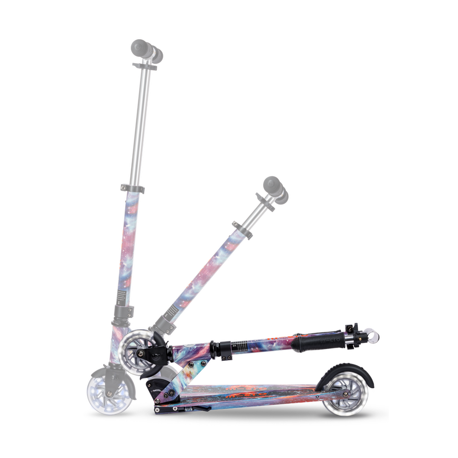 Micro Sprite LED - trottinette pliable 2 roues - Collection d'art - Glow Intercosmique
