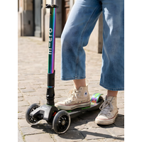 Trottinette Maxi Micro Deluxe pliable LED - trottinette enfant 3 roues - Vert Neochrome