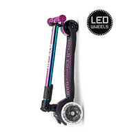 Trottinette Maxi Micro Deluxe pliable LED - trottinette enfant 3 roues - Violet Neochrome