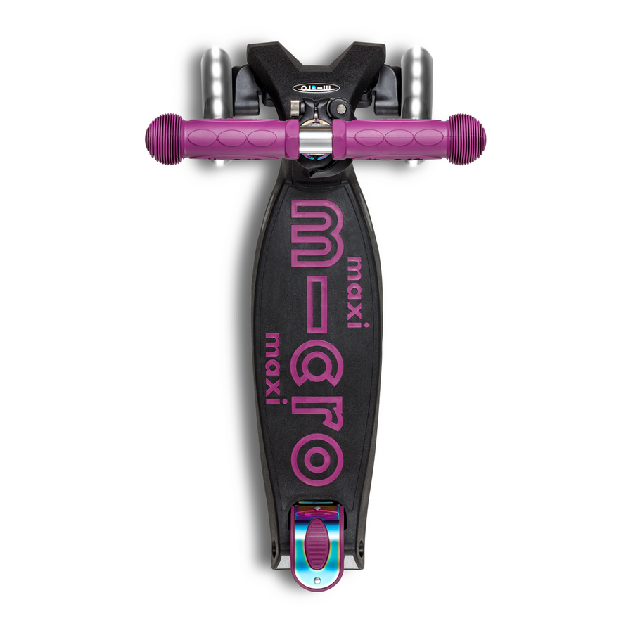 Trottinette Maxi Micro Deluxe pliable LED - trottinette enfant 3 roues - Violet Neochrome